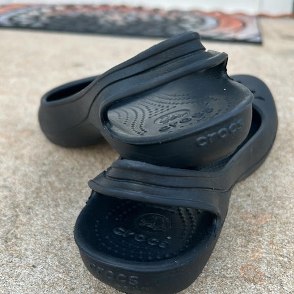 Solid Black CROCS Slingback Kaydee Ballerina Flats - Picture 7 of 15